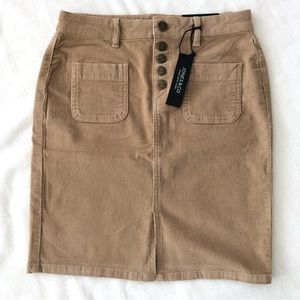 NWT Jones New York Women’s Mini/Mid High Rise Skirt, Tan, Size 4